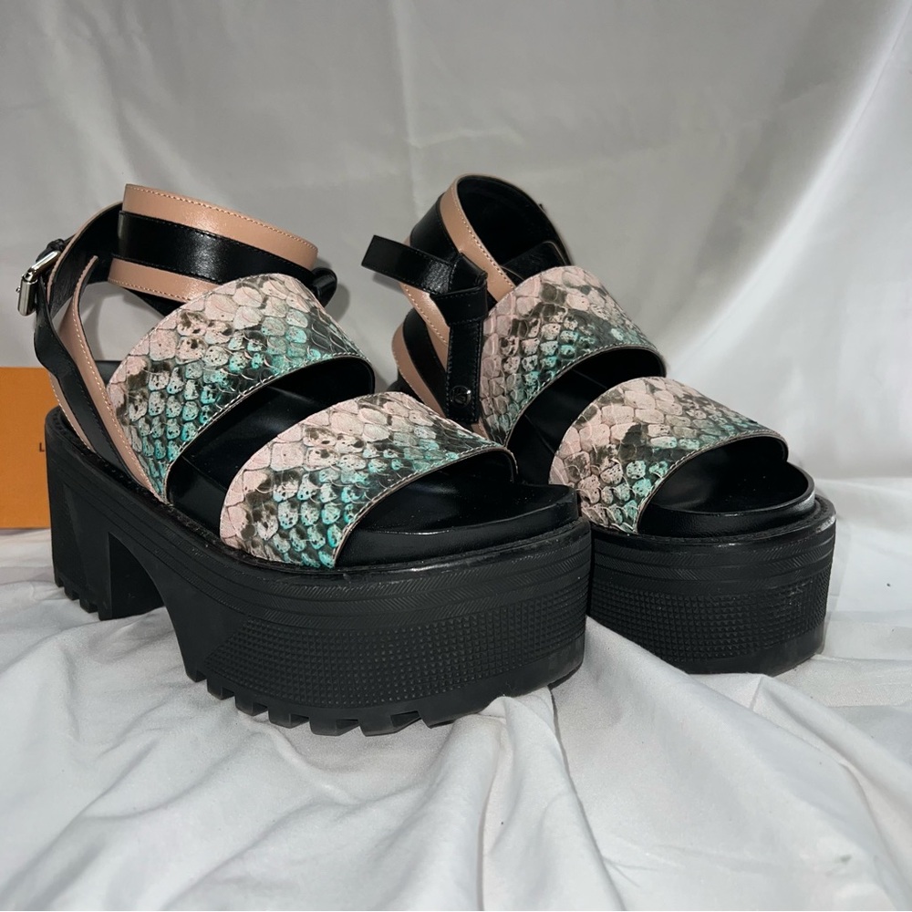 Louis Vuitton Lauriate Line Python Platform Strap… - image 3